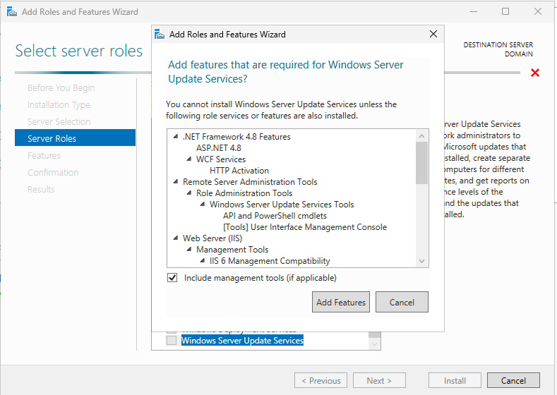 Adım 1: WSUS Bağımlılıkları